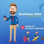 کارکترهای business john 3D